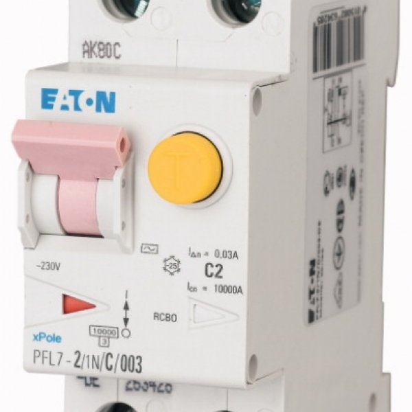 PFL7-2/1N/C/003-A Дифференциальный автоматический выключатель EATON (Moeller) - 165628