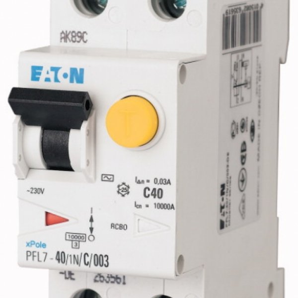 PFL7-40/1N/B/003-DE Дифференциальный автоматический выключатель EATON (Moeller) - 263558