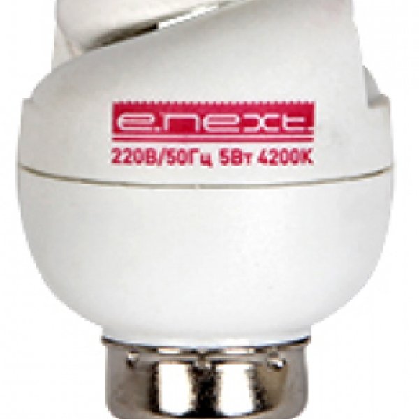 Енергозберігаюча лампа 5Вт E-Next e.save.screw Т2 4200К, Е14 - l0260017