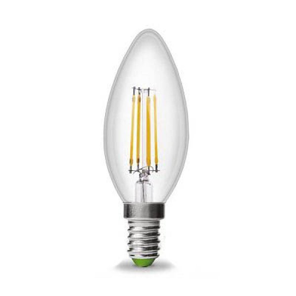 Лампочка LED Eurolamp ArtDeco 4Вт E14 4000K, свеча, стекло - LED-CL-04144(deco)