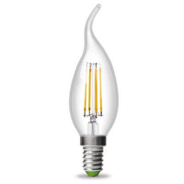 Лампочка LED Eurolamp ArtDeco 4Вт E14 4000K, свеча на ветру, стекло - LED-CW-04144(deco)