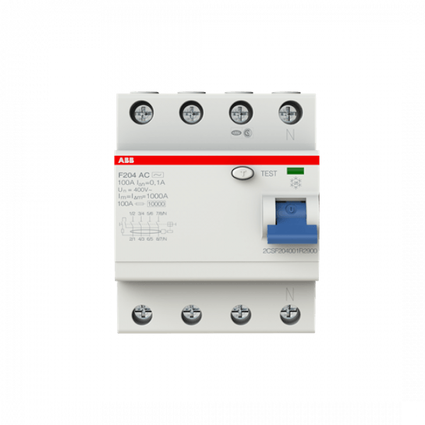 ПЗВ ABB F204 AC-100/0,1, 100 А, 100 мА, AC - 2CSF204001R2900