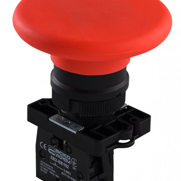 LAY5-ER42 Кнопка 'грибок' (d 60 мм) 'Стоп' червона АСКО-УКРЕМ - A0140010192