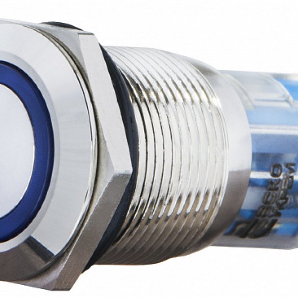 TYJ 19-271 24V синяя Кнопка металлическая с подсветкой 1NO+1NC АСКО-УКРЕМ - A0140010143