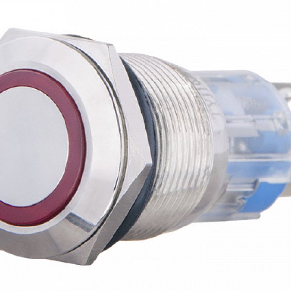 TYJ 19-272 220V красная Кнопка металлическая с подсветкой 2NO+2NC АСКО-УКРЕМ - A0140010117
