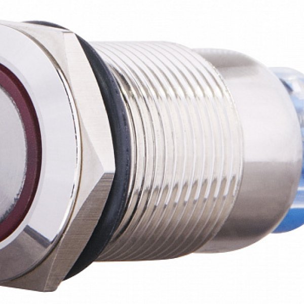 TYJ 19-371 220V красная Кнопка металлическая с подсветкой, с фиксацией 1NO+1NC АСКО-УКРЕМ - A0140010118