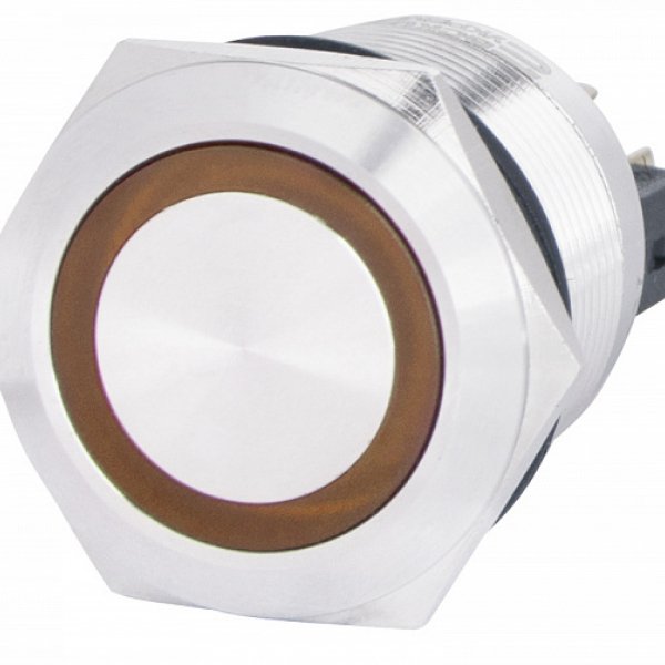 TYJ 22-271 24V желтая Кнопка металлическая с подсветкой 1NO+1NC АСКО-УКРЕМ - A0140010140