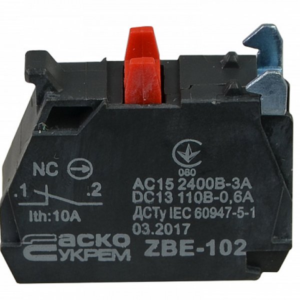 ZBE-102 N/C Контакт для кнопок TB5 АСКО-УКРЕМ - A0140010181
