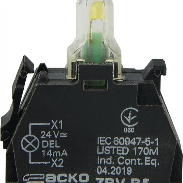 ZBV-B5 Блок для підсвічування жовтий 24В для кнопок TB5 АСКО-УКРЕМ - A0140010212