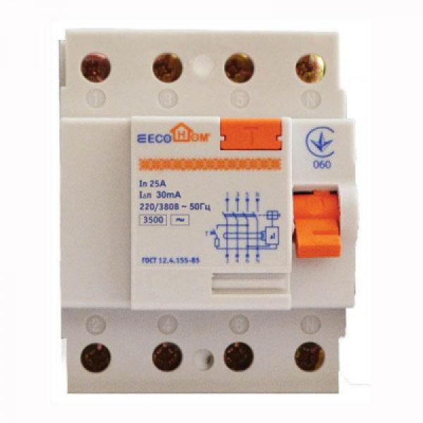 УЗО ECOНОМЕ 4p 25A/30мА - ECO020020002