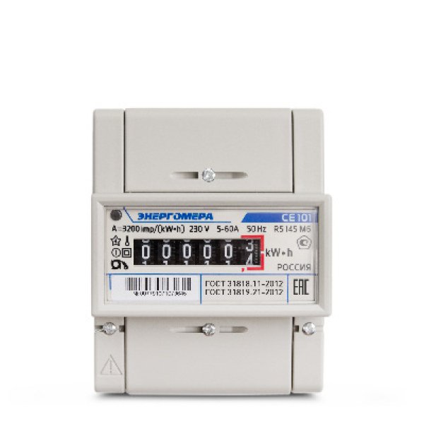 Электрический счётчик CE101-R5-145M6, Энергомера - EM1OT00001
