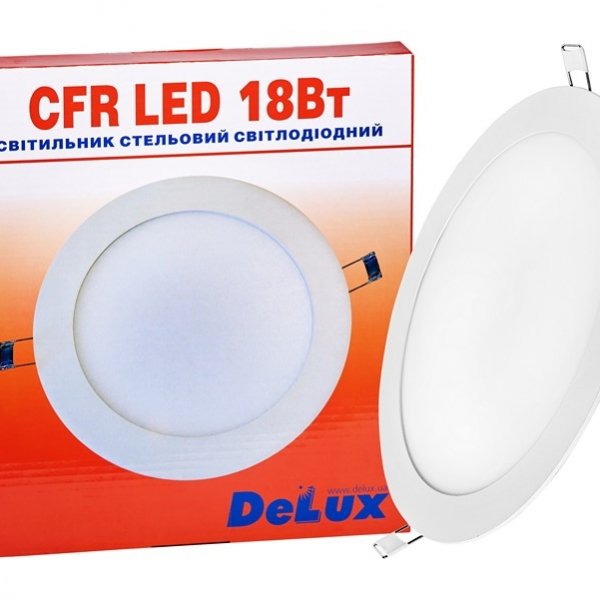 Круглий стельовий світильник DELUX CFR LED 18 4100К 18Вт 220В - 90001551
