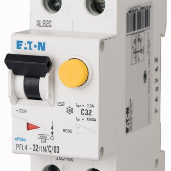 PFL4-10/1N/B/003 диференційний автоматичний вимикач EATON (Moeller) - 293290
