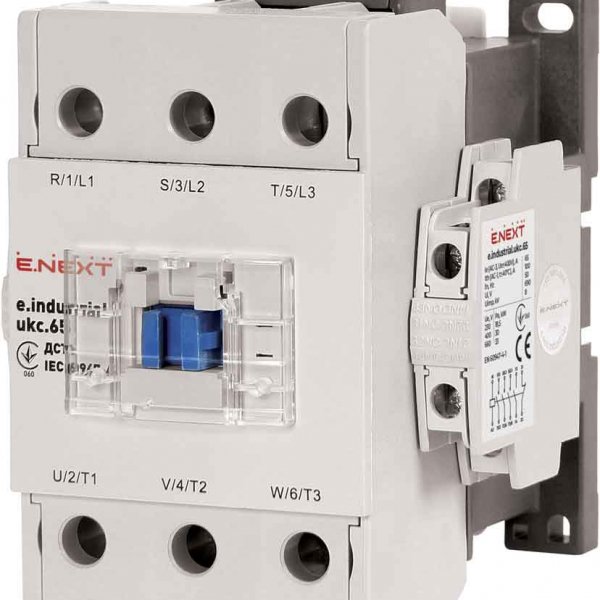 Контактор e.industrial.ukc.65.24, 65А, 24В, 3P, no+nc E-Next - i.0090036