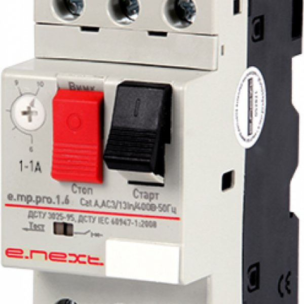 Автомат захисту електродвигуна e.mp.pro.1.6; 1-1,6А - p004001