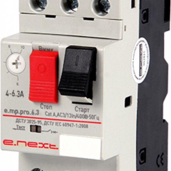 Автомат захисту електродвигуна e.mp.pro.6,3; 4-6,3А - p004004