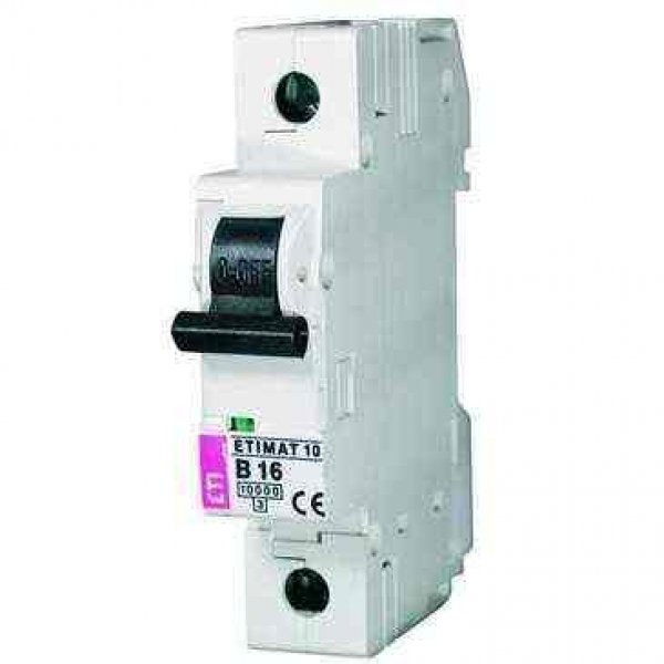 Автоматичний вимикач ETI 002111514 ETIMAT 6 1p B 10А (6 kA) - 2111514