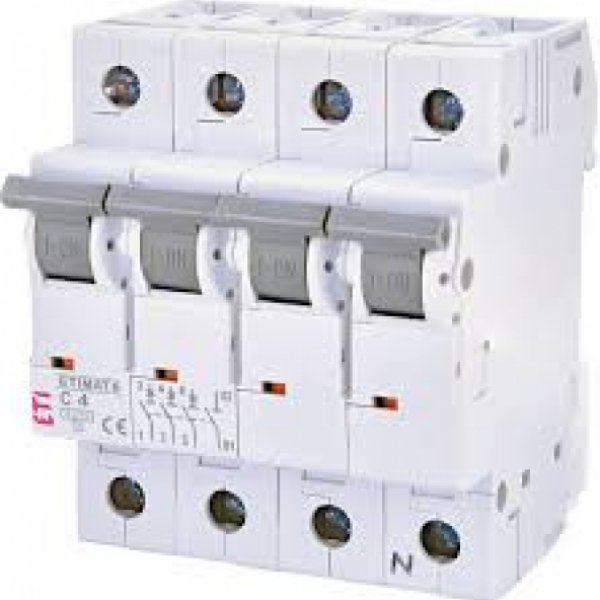 Автоматический выключатель ETI 002116510 ETIMAT 6 3p+N B 2А (6 kA) - 2116510