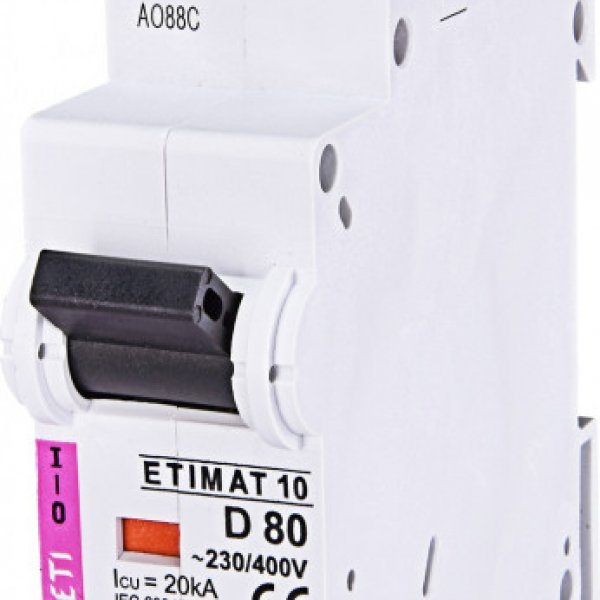 Автоматический выключатель ETI 002121731 ETIMAT 10 1p B 80А (20kA) - 2121731