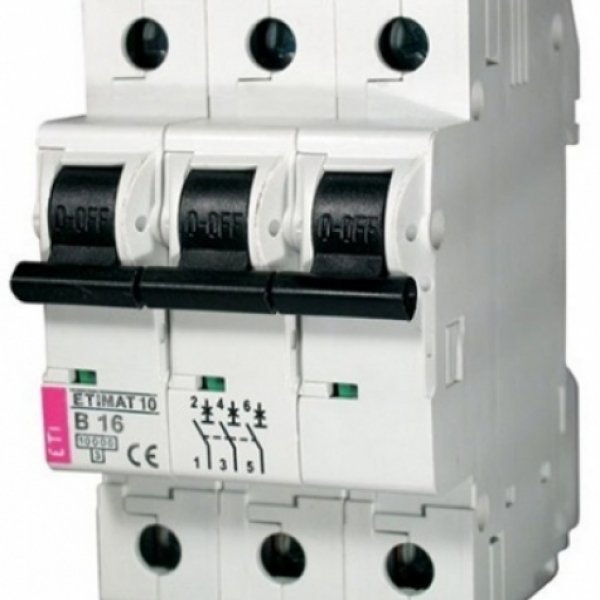 Автоматичний вимикач ETI 002125722 ETIMAT 10 3p B 63А (6 kA) - 2125722