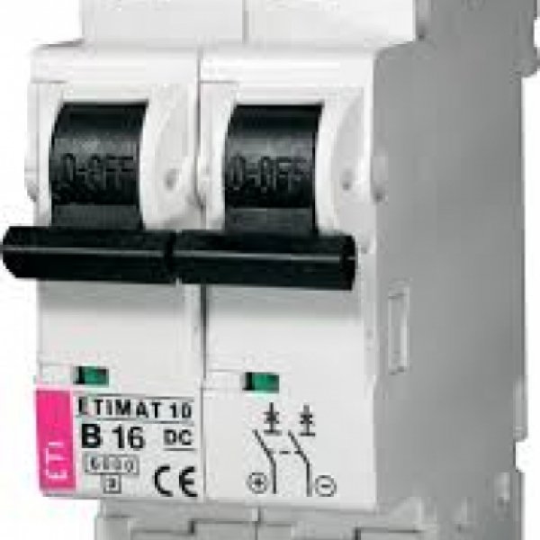 Автоматический выключатель ETI 002127722 ETIMAT 10 DC 1p В 63A (6kA) - 2127722