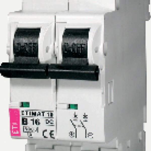 Автоматический выключатель ETI 002128712 ETIMAT 10 DC 2p В 6A (6kA) - 2128712