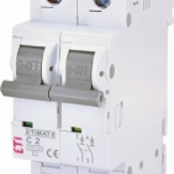 Автоматический выключатель ETI 002143508 ETIMAT 6 2p C 2A (6kA) - 2143508
