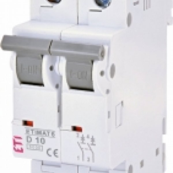 Автоматичний вимикач ETI 002163514 ETIMAT 6 2p D 10A (6kA) - 2163514