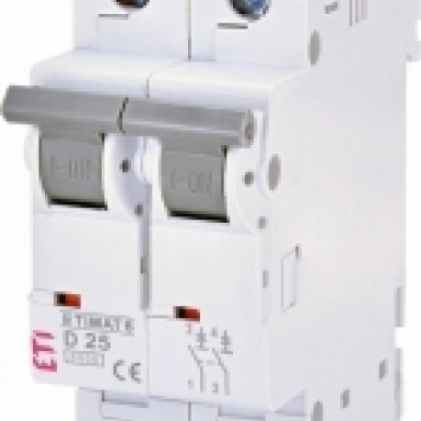 Автоматичний вимикач ETI 002163518 ETIMAT 6 2p D 25A (6kA) - 2163518