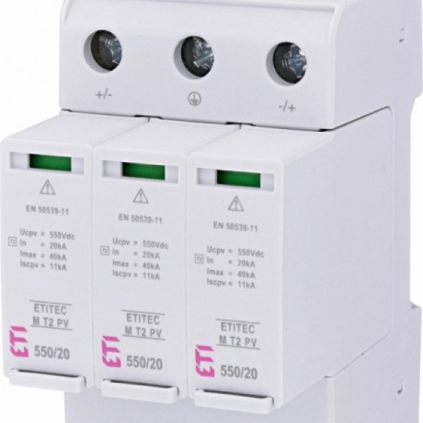 Ограничитель перенапряжения ETI 002440516 ETITEC M T2 PV 1100/20 Y RC (для PV систем) - 2440516