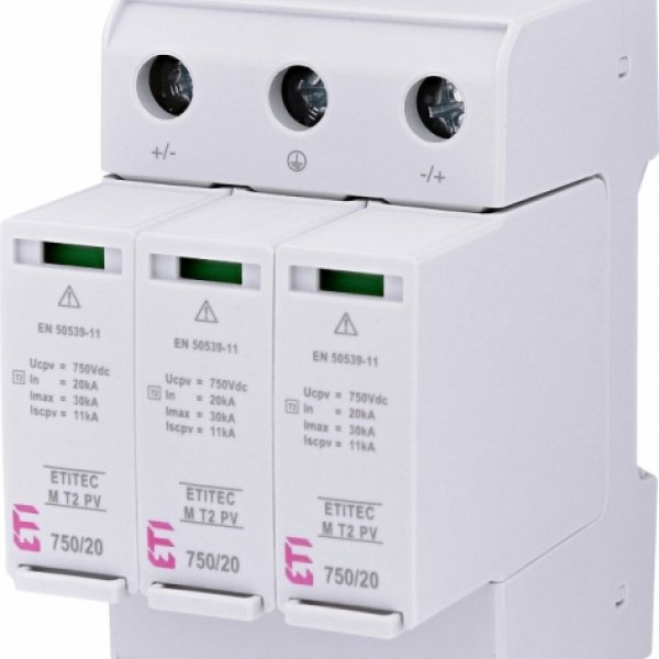 Ограничитель перенапряжения ETI 002440518 ETITEC M T2 PV 1500/20 Y RC (для PV систем) - 2440518