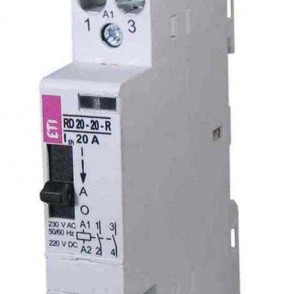 Контактор ETI 002464034 RD-R 20-10 230V AC/DC (ручное управление) - 2464034