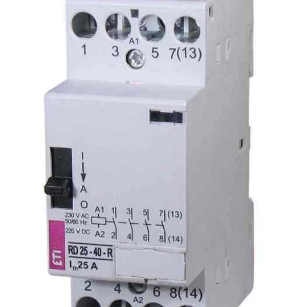 Контактор ETI 002464066 RD-R 25-04 230V AC/DC (ручное управление) - 2464066