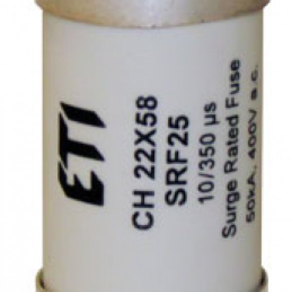 Цилиндрический предохранитель ETI 002646010 CH 22x58 SRF25-I (для защиты ОПН 10/350ms 400V) - 2646010
