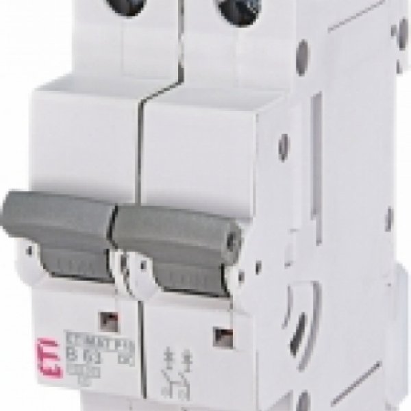 Автоматичний вимикач ETI 266320100 ETIMAT P10 DC 2p B 63A (10kA) - 266320100