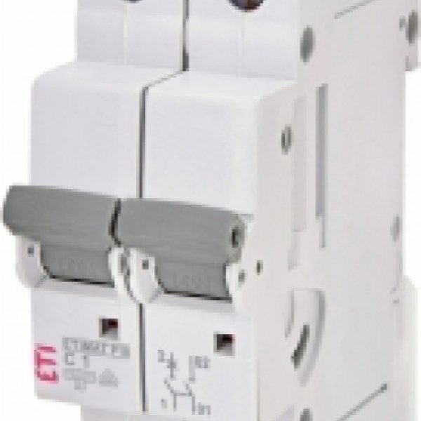 Автоматичний вимикач ETI 270111109 ETIMAT P10 1p+N C 1A (10kA) - 270111109