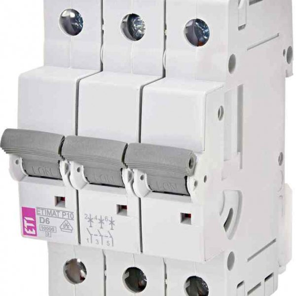 Автоматичний вимикач ETI 270632109 ETIMAT P10 3p D 6A (10kA) - 270632109