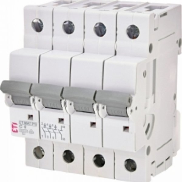 Автоматичний вимикач ETI 270641105 ETIMAT P10 3p+N C 6A (10kA) - 270641105