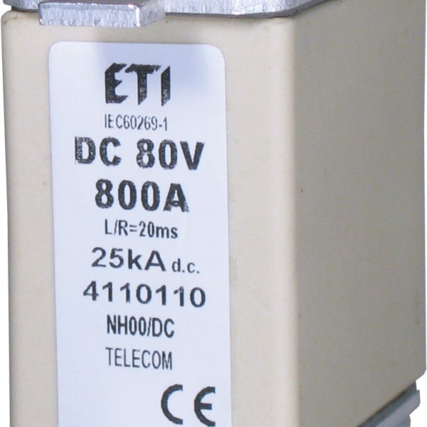 Ножевой предохранитель ETI 004110102 NH-00 80V DC 250A с бойком - 4110102