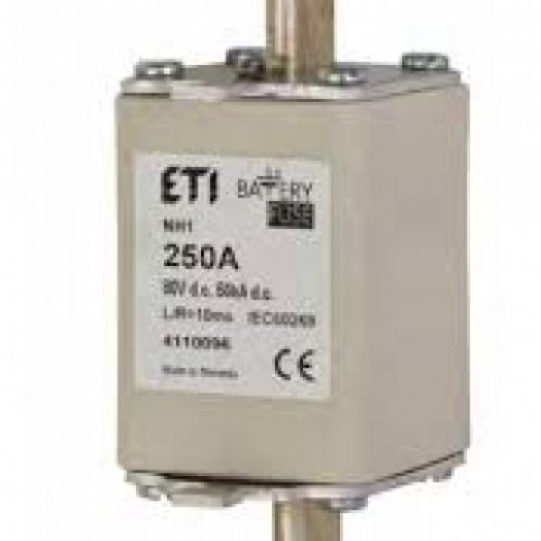 Ножевой предохранитель ETI 004110138 NH-00 DC 250A 250V с бойком - 4110138