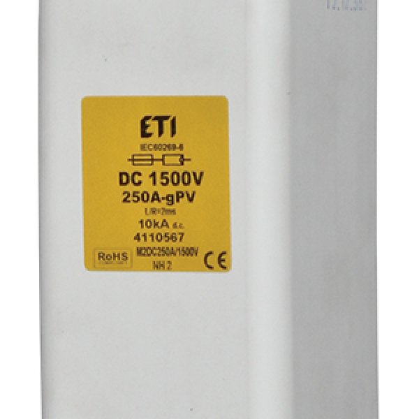 Предохранитель ETI 004110566 NH-2XL gPV 200A 1500V DC (L/R=2ms) - 4110566