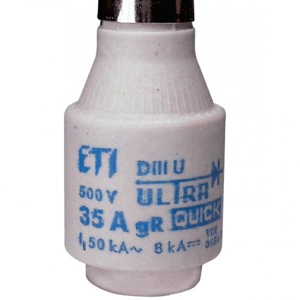 Запобіжник ETI 004323001 DIIIUQ35A/500V gR (50 kA) - 4323001