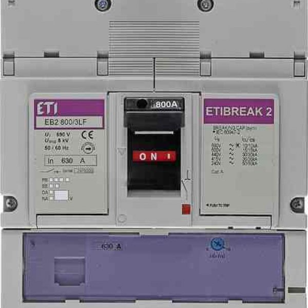 Автоматический выключатель ETI 004671117 EB2 630/3LF 630А 3р (36кА) - 4671117