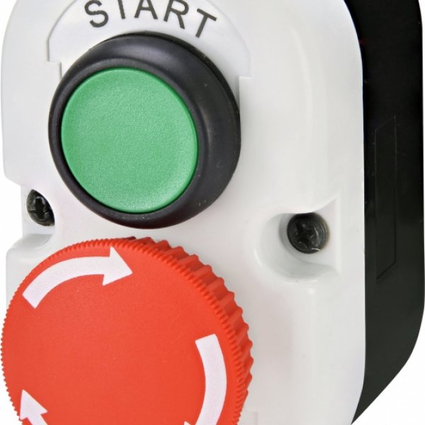 Двомодульний кнопковий пост ETI 004771443 ESE2-V5 «START/STOP» тип з відключенням поворотом - 4771443