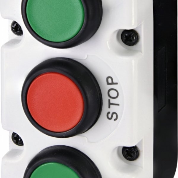 Тримодульний кнопковий пост ETI 004771445 ESE3-V7 («UP/STOP/DOWN» зелений/червоний/зелений) - 4771445