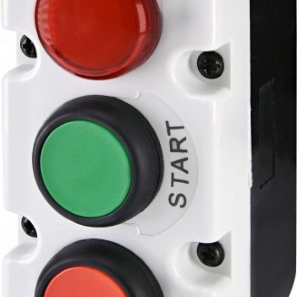 Тримодульний кнопковий пост ETI 004771446 ESE3-V8 «START/STOP» с с індикатором 240V AC - 4771446