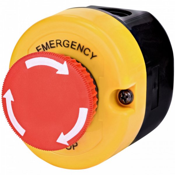 Одномодульный кнопочный пост ETI 004771447 ESE1Y-V1 («STOP» типа «гриб» отключение поворотом (красный) - 4771447