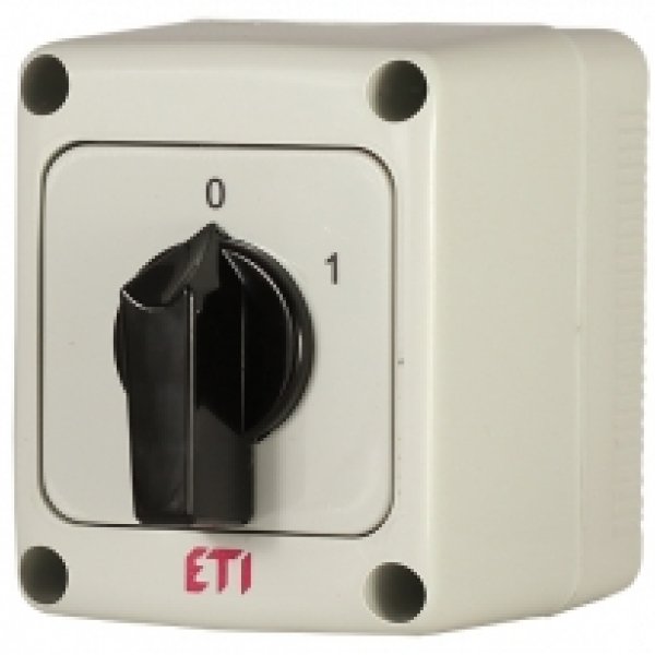 Кулачковий перемикач у корпусі ETI 004773165 CS 25 10 PN (3p «0-1» IP65 25A) - 4773165