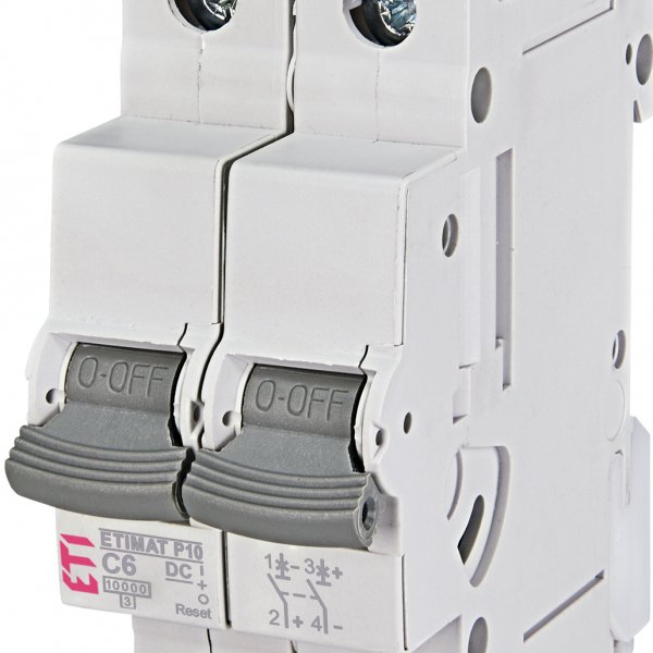 Автоматичний вимикач ETI 690420100 ETIMAT P10/R-DC 2p B 4A (10kA) - 690420100