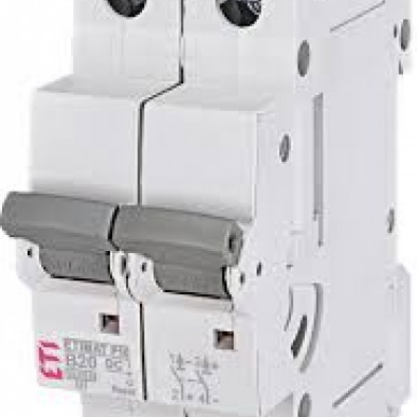 Автоматичний вимикач ETI 692020100 ETIMAT P10/R-DC 2p B 20A (10kA) - 692020100